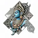 krishna tattoo design idea