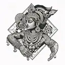 krishna tattoo design idea