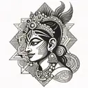 krishna tattoo design idea