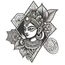 krishna tattoo design idea