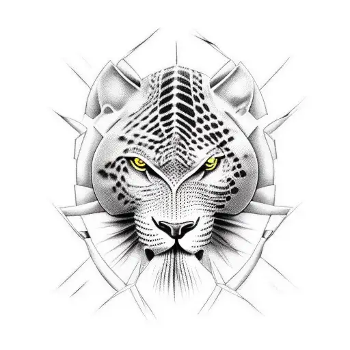 pantera negra com referências africanas tattoo design idea