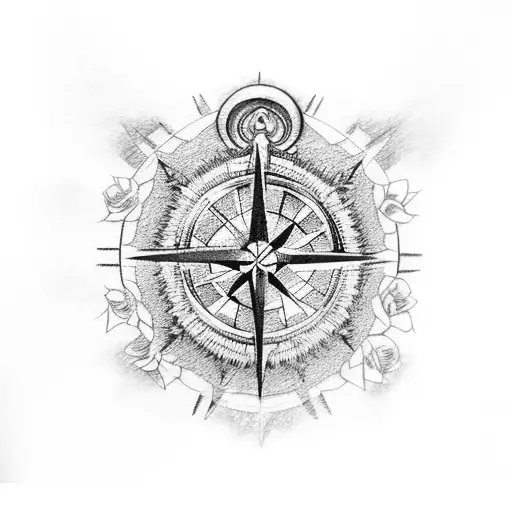 roses, compass cross, goku, soccer and energy tattoo design idea