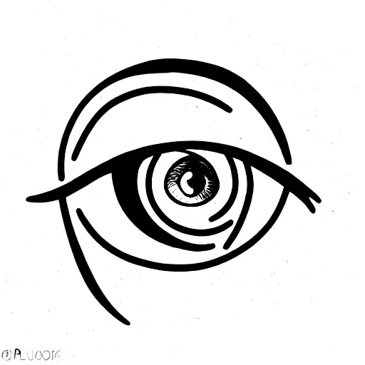 three eyed snake with divine eyes tattoo design idea