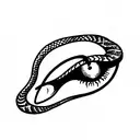three eyed snake  tattoo design idea