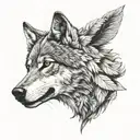 wolf and raven tattoo design idea