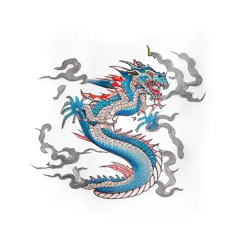 cute Dragon tattoo design idea