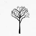 tree, mountain, snake, Allison tattoo design idea