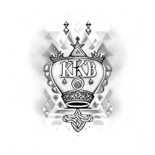 Alpha kappa alpha and a crown tattoo design idea