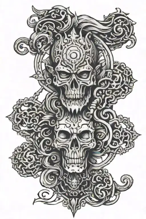 fear is your enemy, fear god tattoo design idea