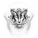 Dionysus and a panther tattoo design idea