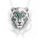 Dionysus and a panther tattoo design idea