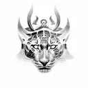 Dionysus and a panther tattoo design idea