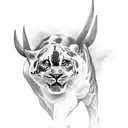 Dionysus and a panther tattoo design idea