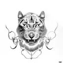 Dionysus and a panther tattoo design idea