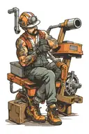 construction and mechanic  tattoo design idea
