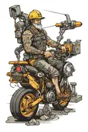 construction and mechanic  tattoo design idea