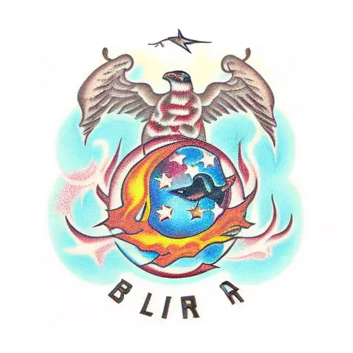 American Aquarium burn flicker die album tattoo design idea