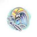 alien smoking  tattoo design idea