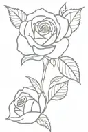 rose with dates tattoo design idea