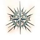 3 nail cross with crown of thorns hanging on it  tattoo design idea