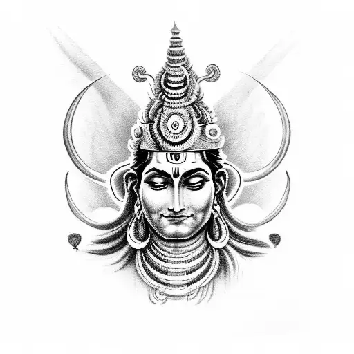 3 faces tattoo shiva ram hanuman tattoo design idea