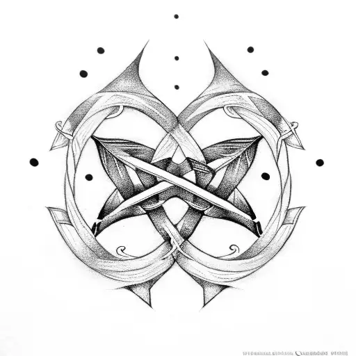 feather arrow with celtic knot  tattoo design idea
