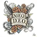 Name DD tattoo design idea