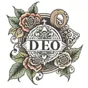 Name DD tattoo design idea