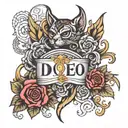 Name DD tattoo design idea