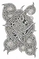 viking knotwork tattoo design idea