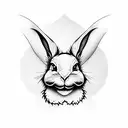 monster rabbit tattoo design idea