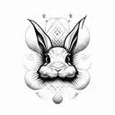 monster rabbit tattoo design idea