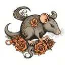 a rat tattoo design idea
