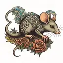 a rat tattoo design idea