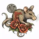 a rat tattoo design idea