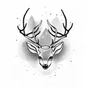 forest , deer , fire , hell  tattoo design idea