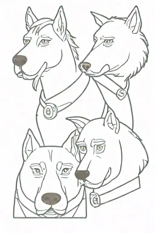 bojack horseman, diane, mr peanutbutter, princess carolyn and todd tattoo design idea