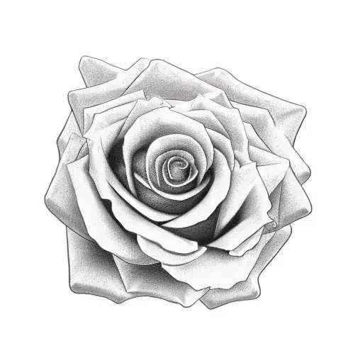 man face rose tattoo design idea