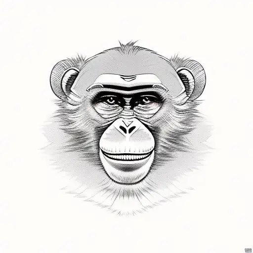 monkey driving a  porsche  tattoo design idea