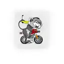 monkey driving a  porsche  tattoo design idea