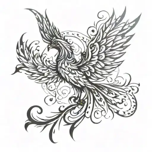 Firebird tattoo design idea