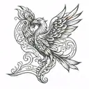 Firebird tattoo design idea