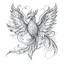 Firebird tattoo design idea