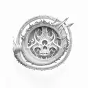 999 with fire tattoo design idea