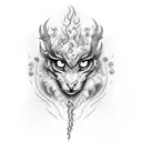 999 with fire tattoo design idea