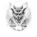 hades with Anubis sleeve  tattoo design idea