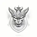 hades with Anubis sleeve  tattoo design idea
