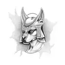 hades with Anubis sleeve  tattoo design idea