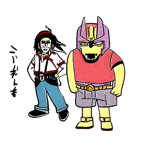 Jack Sparrow and Optimus Prime tattoo design idea