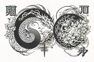 semicolon equilibrium tattoo design idea